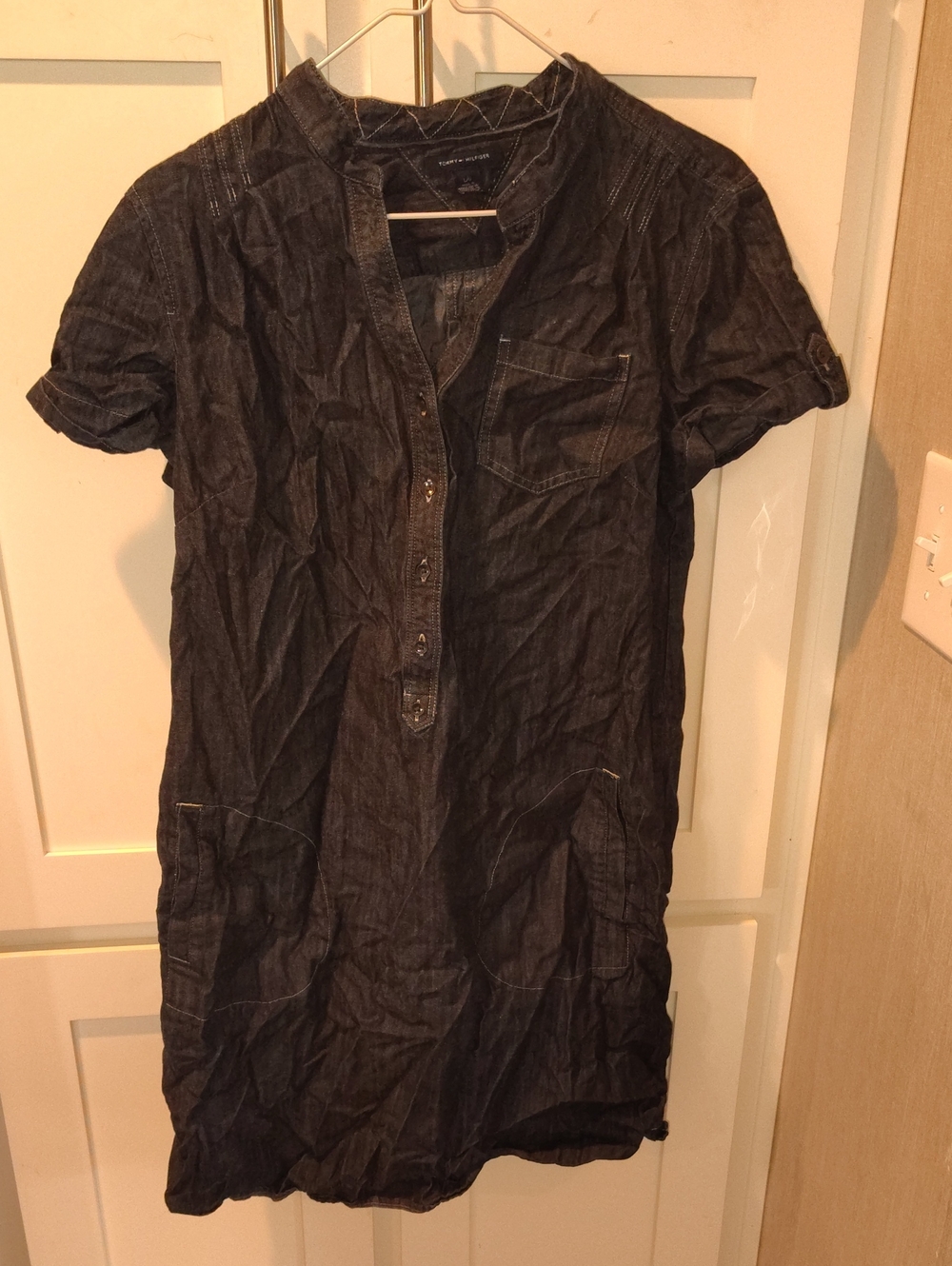 Tommy Hilfiger Dark Denim Short Sleeve Shirt Dress